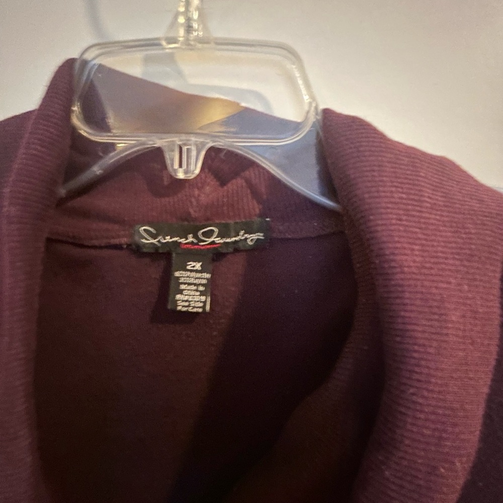 French Laundry Cowl Neck Sweater - Burgundy - Picture 4 of 6